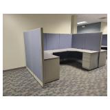 Lot of 2 Desk Cubical Unit - Includes Desks