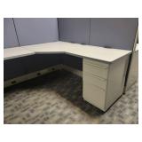 Lot of 2 Desk Cubical Unit - Includes Desks