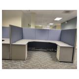 Lot of 2 Desk Cubical Unit - Includes Desks