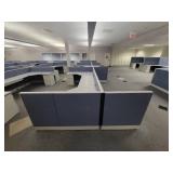 Row of Cubical Desk Units - Includes 5 Desks
