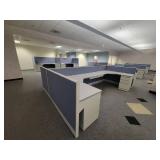 Row of Cubical Desk Units - Includes 5 Desks