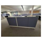 Row of Cubical Desk Units - Includes 5 Desks