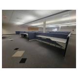 Row of Cubical Desk Units - Includes 5 Desks