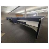 Row of Cubical Desk Units - Includes 5 Desks