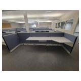 Row of Cubical Desk Units - Includes 5 Desks