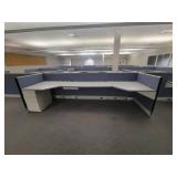 Row of Cubical Desk Units - Includes 5 Desks
