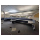 4 Station Cubical Unit - Includes 4 Desks