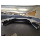 4 Station Cubical Unit - Includes 4 Desks