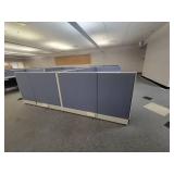 4 Station Cubical Unit - Includes 4 Desks