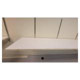 8ft White Shelf W/ Metal Brackets