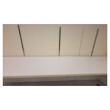 8ft White Shelf W/ Metal Brackets