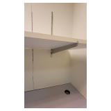 8ft White Shelf W/ Metal Brackets