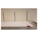 8ft White Shelf W/ Metal Brackets
