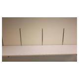 8ft White Shelf W/ Metal Brackets