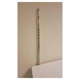 8ft White Shelf W/ Metal Brackets