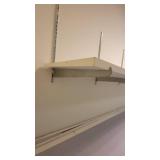 8ft White Shelf W/ Metal Brackets