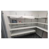 White Shelving W/ Metal Brackets