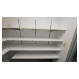 White Shelving W/ Metal Brackets