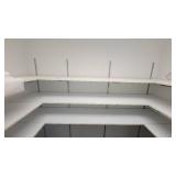 White Shelving W/ Metal Brackets