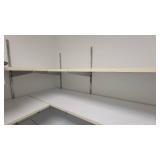 White Shelving W/ Metal Brackets