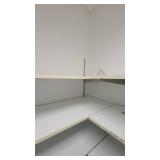 White Shelving W/ Metal Brackets