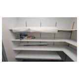 White Shelving W/ Metal Brackets