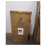 linon led gaming desk black