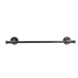 LDR 172 5724BK Industrial Pipe D cor 24 Towel Bar Set Mounting Hardware Included Electroplated Black Finish