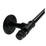 LDR 172 5724BK Industrial Pipe D cor 24 Towel Bar Set Mounting Hardware Included Electroplated Black Finish