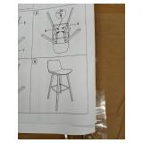 armen living Maddie 26in Barstool brown pu walnut 1only