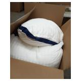 lianlam pillow set of 2 white and blue queen king