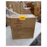 ornavo home round velvet Ottoman with metal legs cream