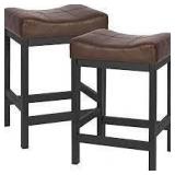 katdans counter stool set of 2 height brown