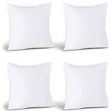utopia bedding square pillow 4pack 18x18 in White