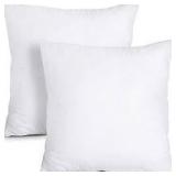 utopia bedding square pillows set of 2 white 20x20in