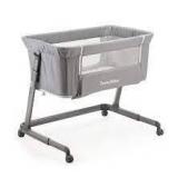 Paloma babe bedside crib light grey