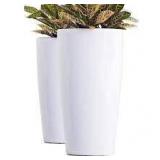 white planter vase plastic