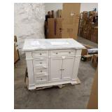 Riccardo 42in single bathroom vanity sink right white highbrury furnishings top broken