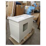 Riccardo 42in single bathroom vanity sink right white highbrury furnishings top broken