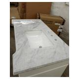 Riccardo 42in single bathroom vanity sink right white highbrury furnishings top broken