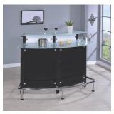 Coaster Company Contemporary Bar Table, Chrome/Black
