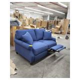 klaussner furniture navy power loveseat works