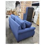 klaussner furniture navy power loveseat works