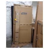 aston global Coralie xl 68wx80hin framless rectangular sliding shower enclosure with fixed panel left brushed gold clear 5 boxes