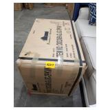 Sania III Collection CM3324BK-GL-SC-2PKVN 23" Side Chair with Button Tufted Linen-like Fabric and Made of Solid Wood Wood Veneers in Antique