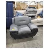 Palm Bonded Leather Living Room Chair only grey and black zipper broken on bottom