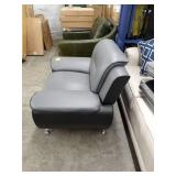 Palm Bonded Leather Living Room Chair only grey and black zipper broken on bottom