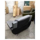 Palm Bonded Leather Living Room Chair only grey and black zipper broken on bottom