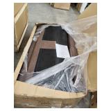 viator mid century top grain suede leather Yvette sofa dark brown xizzi