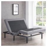 Modern Sleep Adjustable Comfort Upholstered Adjustable Bed Base with Massage, Ergonomic, Wireless Remote, Three Leg Heights, and USB Ports, Multiple Sizes gray king